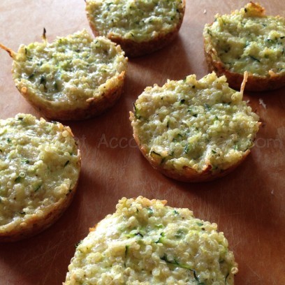 Zucchini parmesan quinoa bites